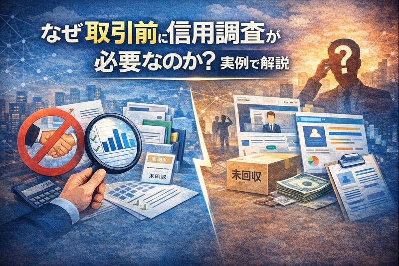 なぜ取引前に信用調査が必要なのか？実例で解説