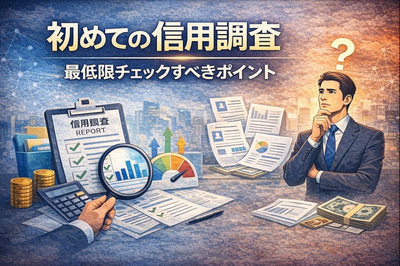 初めての信用調査｜最低限チェックすべきポイント