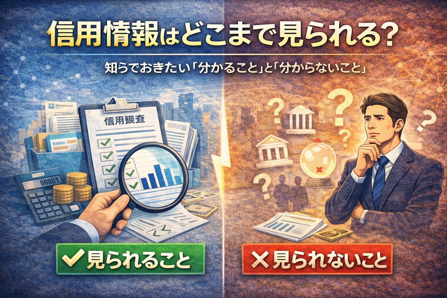 信用情報はどこまで見られる？調査範囲と限界